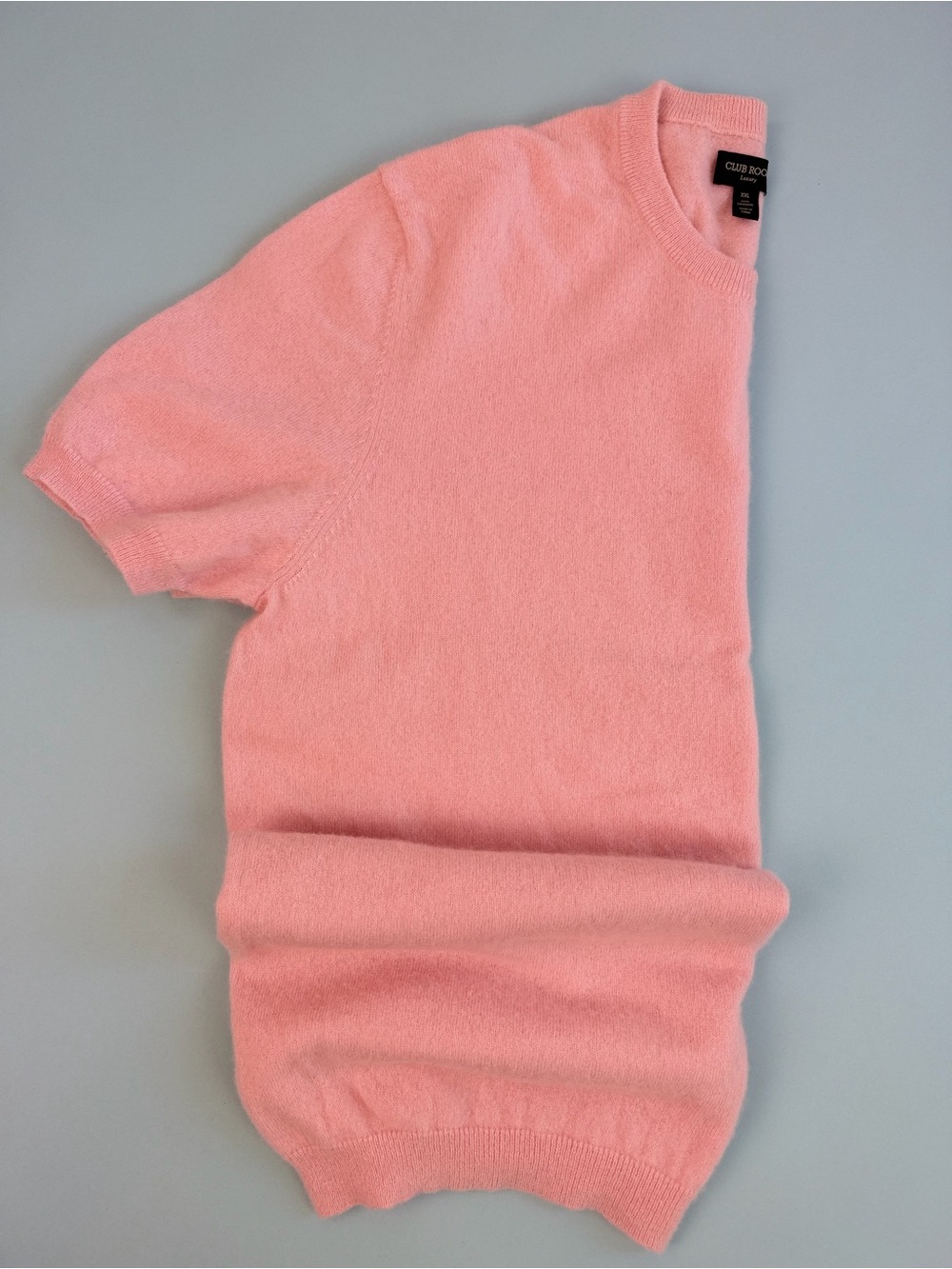 100% Cashmere Short Sleeve Sweater Pink Club Room Sz XXL